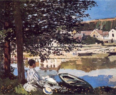 Monet - au bord de l'eau bennecourt 1868 chicago.jpg