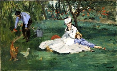 Manet - la famille monet dans le jardin d'argenteuil 1874 metropolitan museum of art new york.jpg