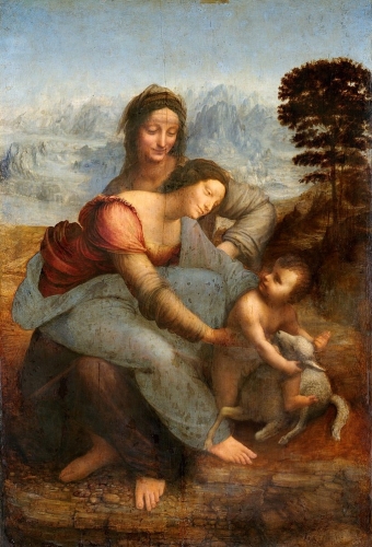 peinture,léonard de vinci,louvre,sainte anne