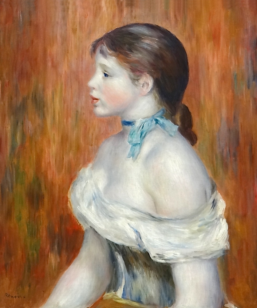 renoir,jeune fille ruban bleu