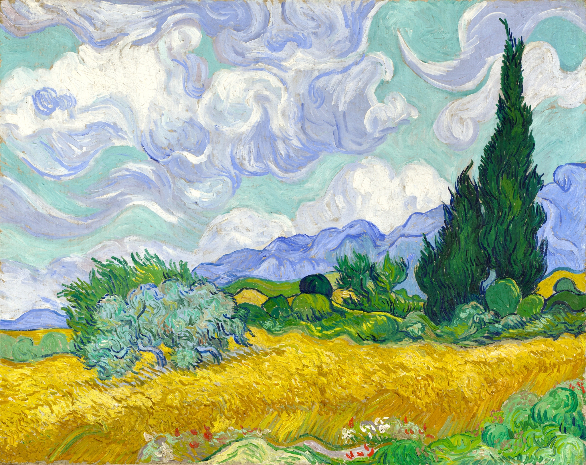 peinture, van gogh, la chimère écarlate