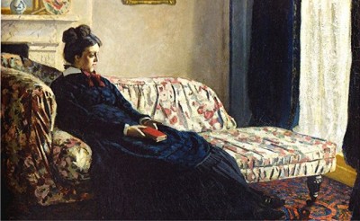 Monet - madame monet au canapé 1870 orsay.JPEG